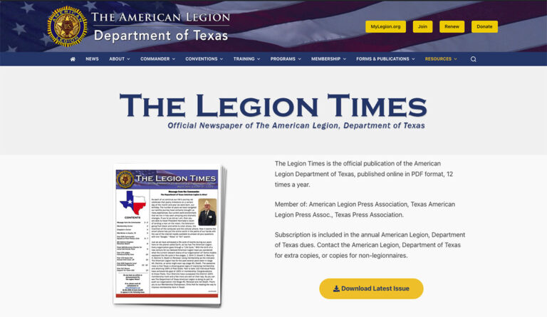 The Legion Times archives page