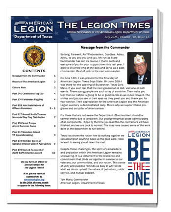 Legion Times July 2025 preview