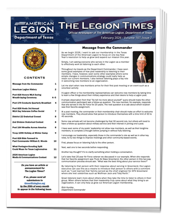 Legion Times February 2026 preview